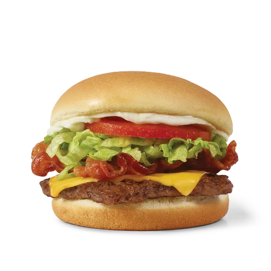 Wendy's Hamburgers Menu 3 Jr. Bacon Cheeseburger
